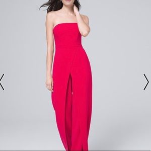 White House black market  jumpsuit sz 6 hot pink